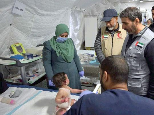 Ministry of Foreign Affairs delegation visits UAE field hospital in Gaza
