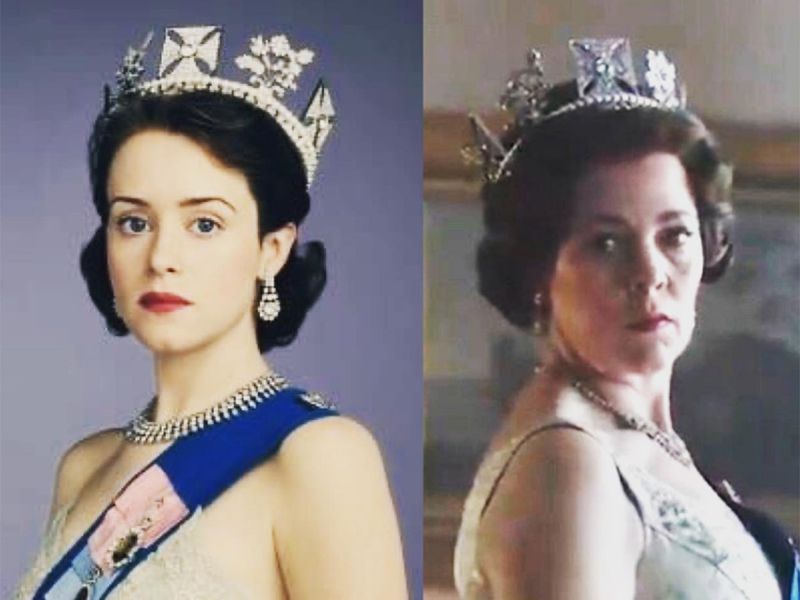 Claire Foy and Olivia Colman