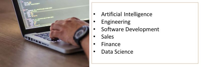 Artificial Intelligence Engineering Software Development Sales Finance Data Science