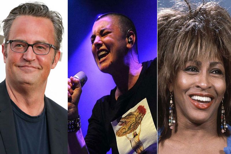 Matthew Perry, Sinéad O'Connor and Tina Turner 