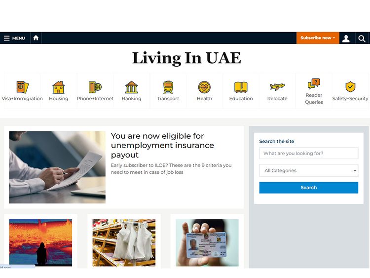 Living in UAE section from Gulf News