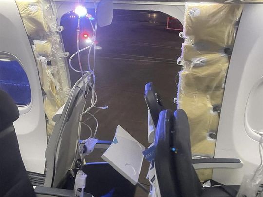Video: Alaska Air Boeing plane blows out window, fuselage after take-off