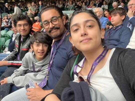 Aamir Khan with his children