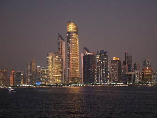 STOCK Abu Dhabi skyline/ property