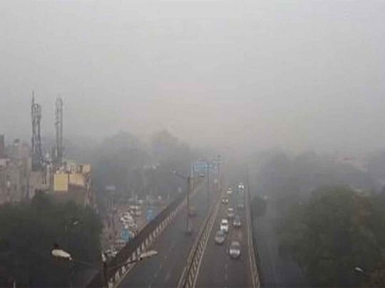 foggy winter morning in New Delhi