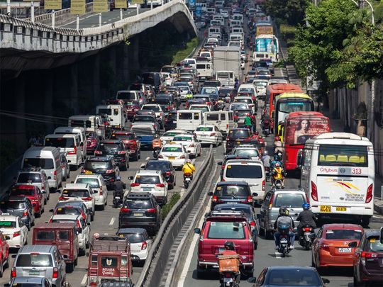 STOCK metro manila philippines traffic