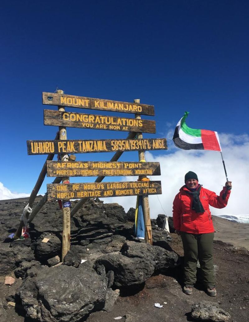 Dr. Ayesha Al Memari's hike was Mt Kilimanjaro