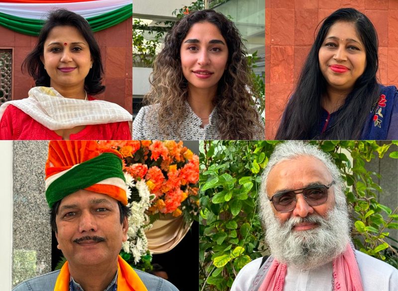 Indian Republic Day: Ashima Kapur, Banafsheh Moradi Shapar, Sheetal Bhanu, Pradeep Patel, Rajpal Yadav. Pix by Sajila Saseendran.