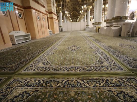 carpet chip prophets mosque saudi arabia
