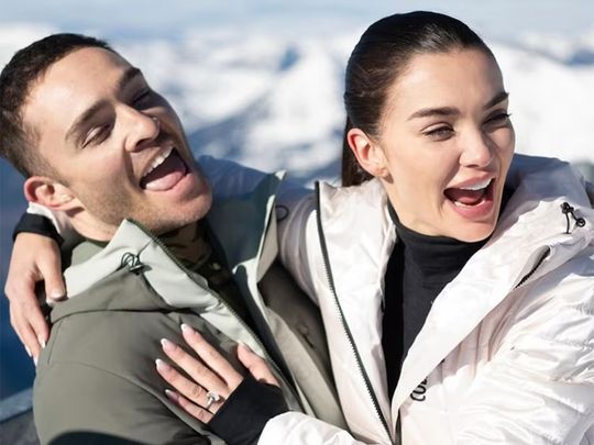 Look: Amy Jackson gets engaged to British actor Ed Westwick after a dreamy proposal in Switzerland