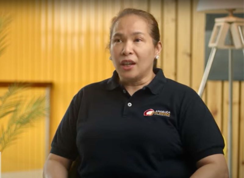 Vicky Mojica, a former overseas Filipino worker (OFW) Angel's Burger