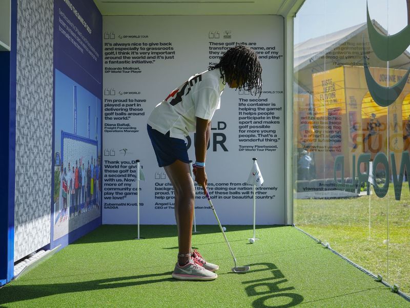 The container is designed to give golf balls a second life in grassroots golf projects around the world