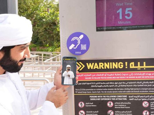 This initiative introduces on-demand Emirati sign language for ride descriptions, safety guidelines, and park instructions