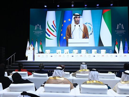 The report was announced by  Dr Thani bin Ahmed Al Zeyoudi, Minister of State for Foreign Trade, at the annual session of the Parliamentary Conference on the World Trade Organisation.  