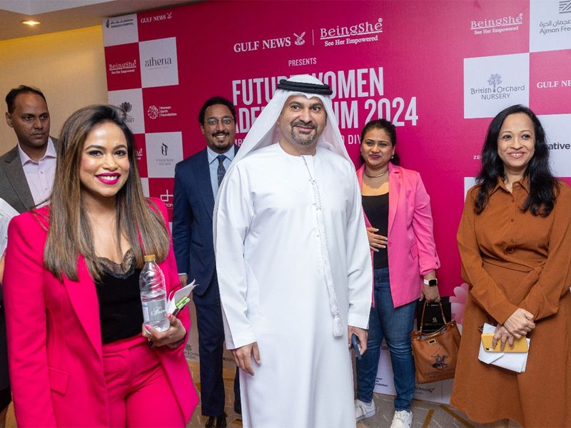 Ismail Al Naqi, Director General, Free Zone Authority of Ajman, arrive at the Future Women Leaders Forum 2024.