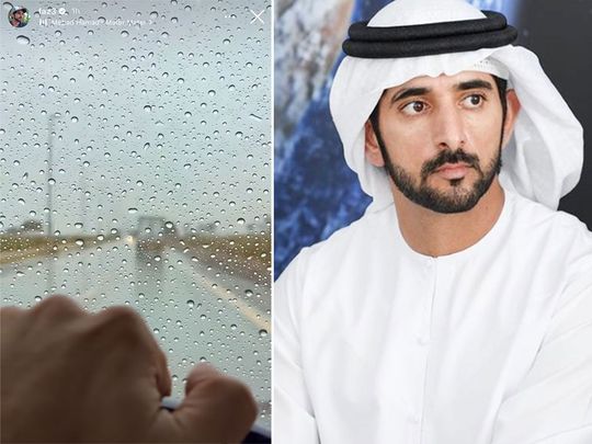 Sheikh Hamdan’s rainy day drive 