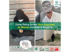 Dubai Police Apprehends Beggar in Women's Attire for Sympathy Gains vvv-1710498150866