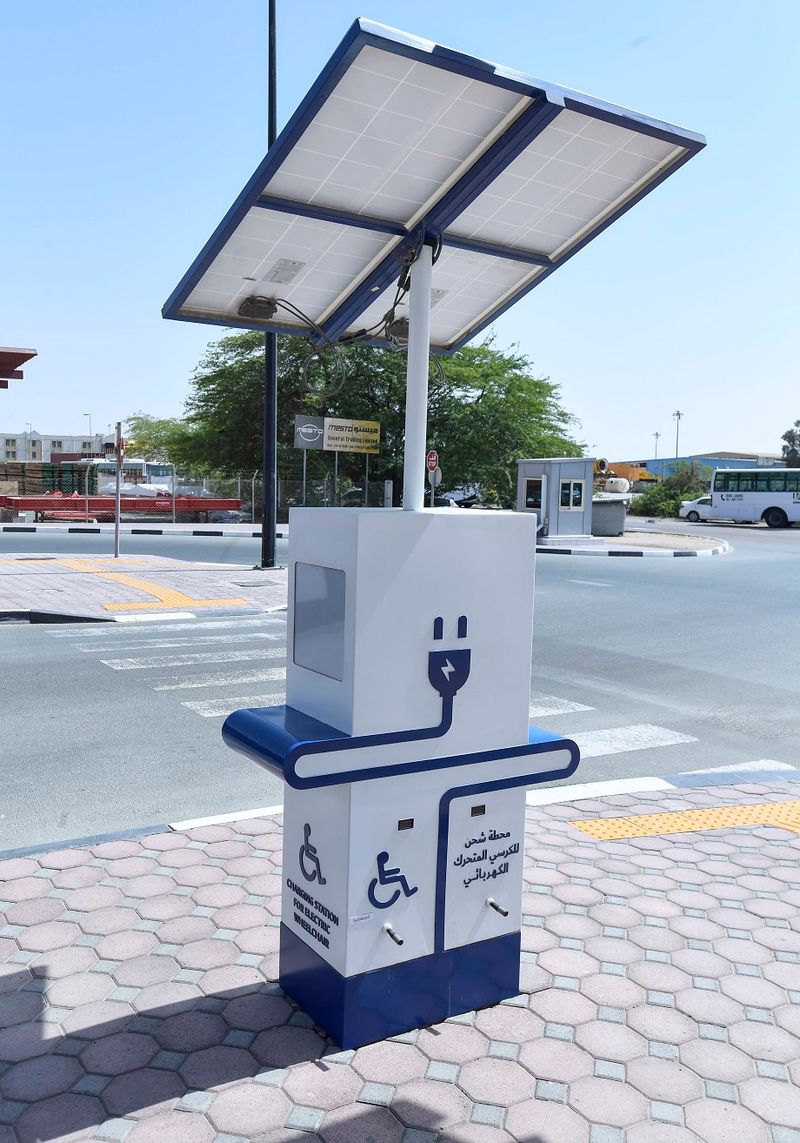Bus stop RTA solar panel
