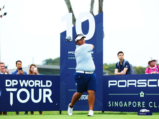 Kiradech Aphibarnrat in action in Singapore