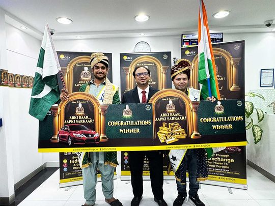 Mir K Rasool, CBO of Index Exchange(Middle) with the winners Nesar Alam Ansari from India (Right) and Zahid Ali Hussain from Pakistan(Left)