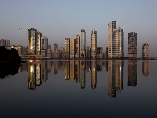 STOCK Sharjah skyline