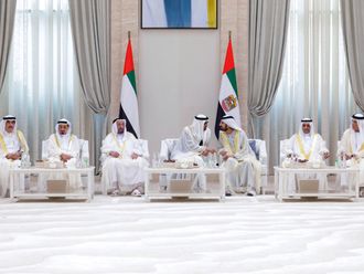 UAE President receives Rulers of emirates for Eid