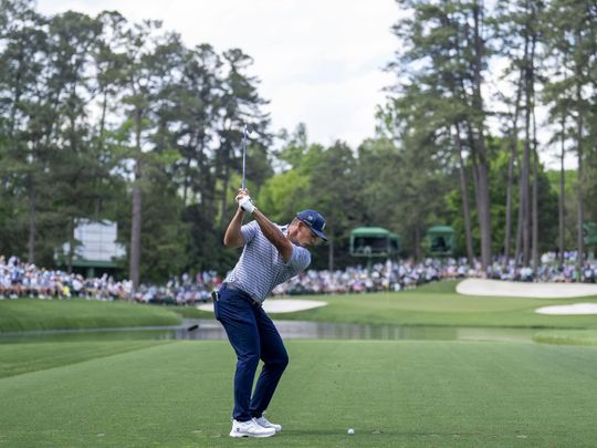 Bryson DeChambeau in action at The Masters