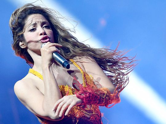 Colombian singer Shakira performs