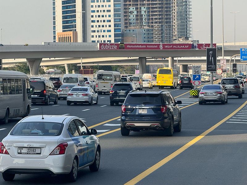 DUBAI TRAFFIC AFTER RAIN