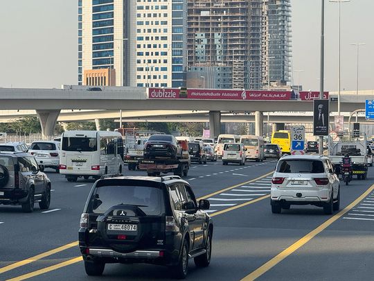 DUBAI TRAFFIC AFTER RAIN