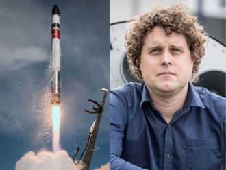 Peter Beck, CEO of Rocket Lab (right). Electron is the company's two-stage rocket designed to carry payloads of up to 300 kilograms (660 pounds) to low Earth orbit (LEO). It is known for its reliability and as a cost-effective launch capabilities.