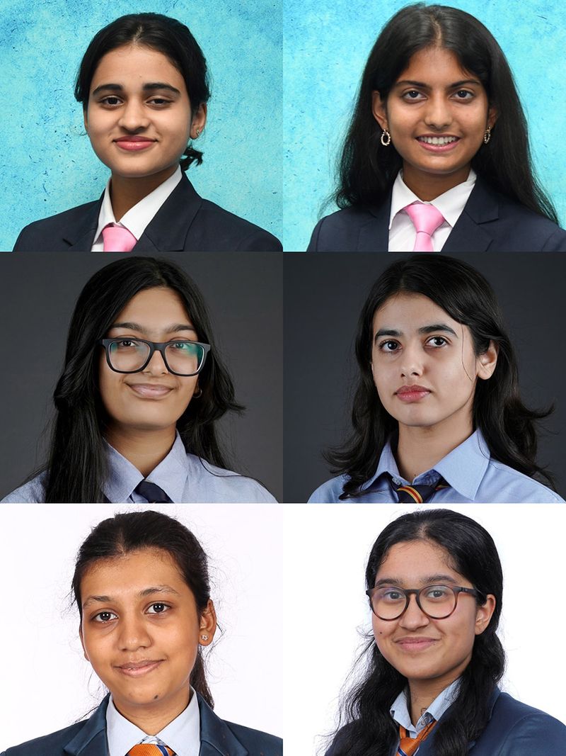 (clockwise) Diya Maria Thomas, Desiree Moraes, Suhani Sharma, Anjali Sharat, Anushka Vastawat and Aishwarya Sinha