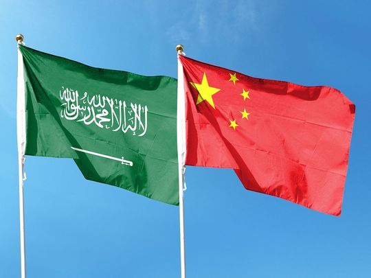 Saudi China flags