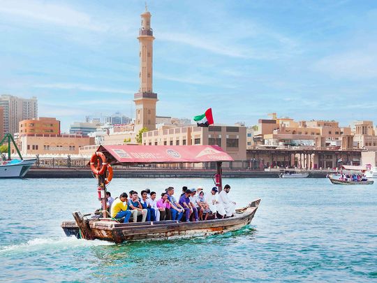Passengers-using-a-wooden-abra-boat-to-cross-the-Creek-in-Dubai-pic-by-RTA-1715608628911
