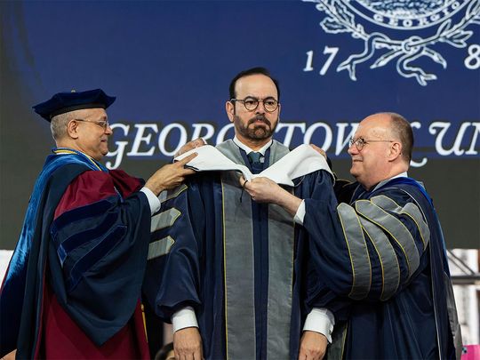 Mohammad Al Gergawi awarded honorary doctorate at Georgetown University