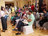 Parents and students getting their query answered by panelists on the second day of the sixth edition of Gulf News Edufair in Dubai. 