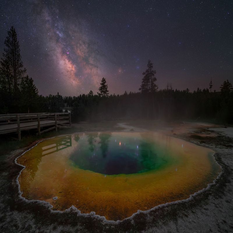 “MILKY WAY AT MORNING GLORY POOL” – JERRY ZHANG 4-1716301516539