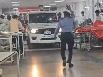 Video: Police SUV drives into hospital to arrest staff