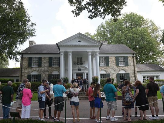 Elvis Presley's Graceland mansion in Memphis, Tennessee. 