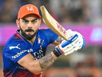 Royal Challengers Bengaluru's Virat Kohli plays a shot 