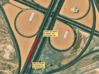 Traffic diversion announced on Emirates Road