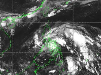 A satellite image of Tropical depression Aghon on May 25.   