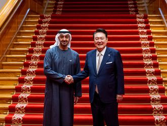Photos: UAE President meets Korean President