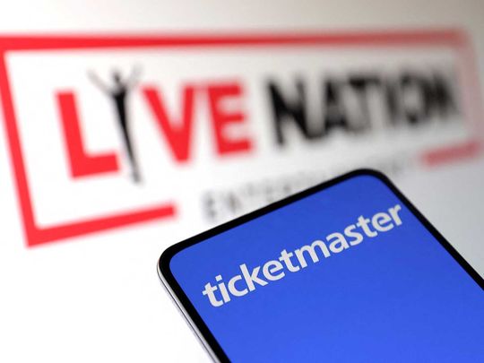 Live Nation Entertainment and Ticketmaster logos. 