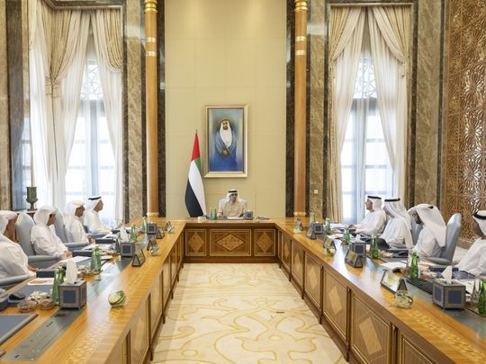 Sheikh Mansour bin Zayed Al Nahyan, Vice President, Deputy Prime Minister, Chairman of the Presidential Court and Chairman of the Central Bank of the UAE (CBUAE), has chaired the meeting of the CBUAE Board of Directors, which took place at Qasr Al Watan, Abu Dhabi.