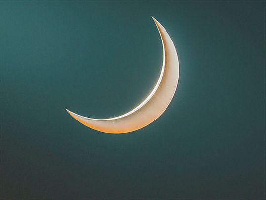 STOCK eid moon crescent
