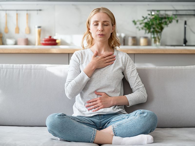 woman meditating