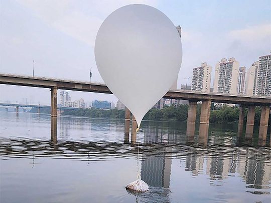 North Korean trash-filled balloon