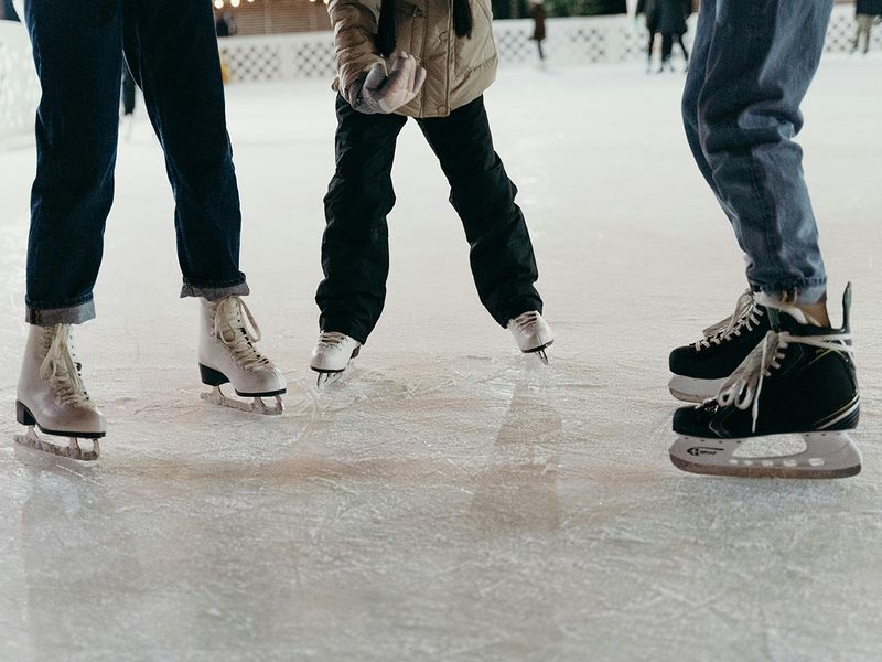 ice skating stock image