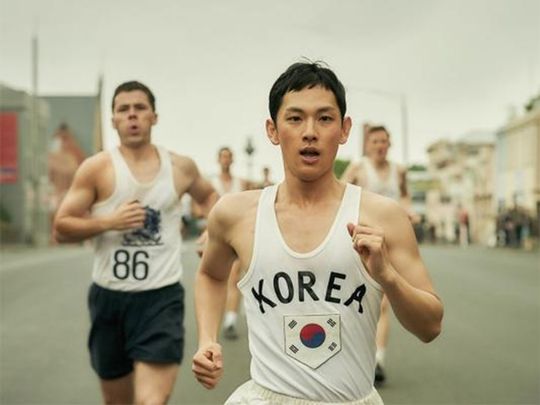 A still from Korean movie, Road to Boston